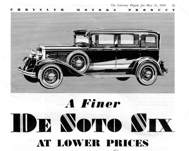 1930 DeSoto Auto Advertising